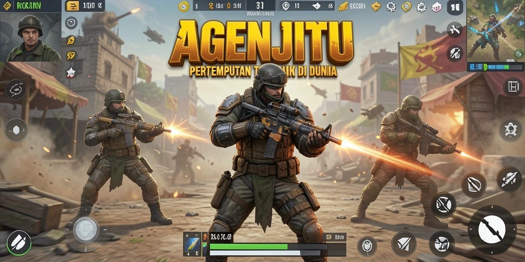 Gameplay Battle Royale AGENJITU yang mendebarkan dan penuh aksi.