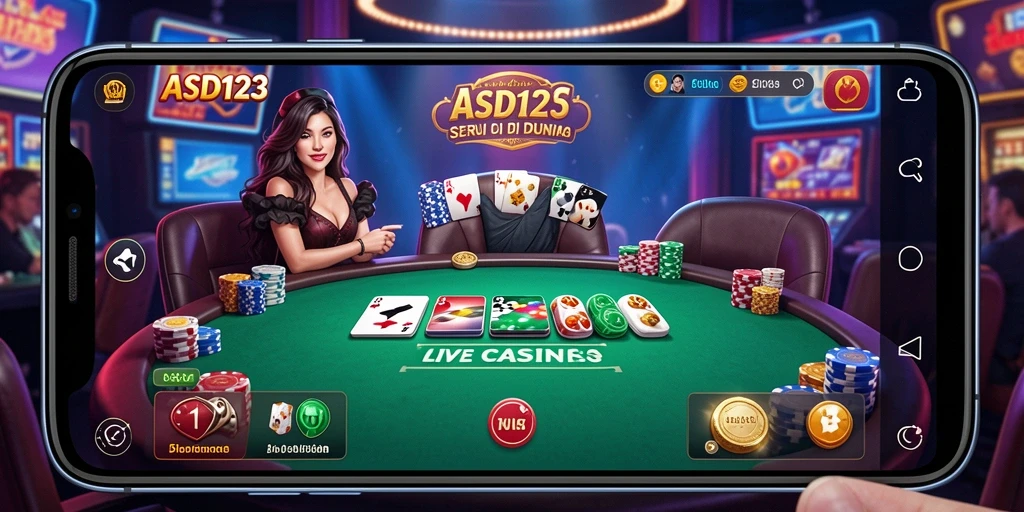 Tampilan gameplay menarik dan seru dari ASD123 Live Casino.