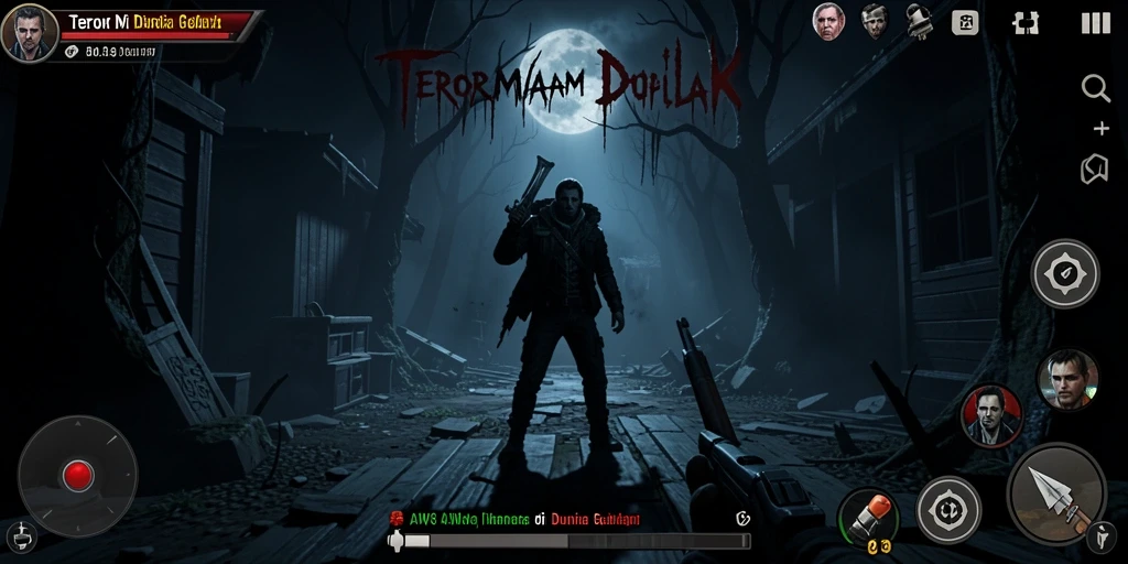 Gameplay menakutkan AW8, dengan suasana Horror yang intens.