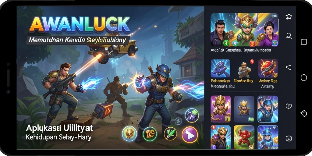 Tampilan antarmuka utama AWANLUCK yang memudahkan pengguna.