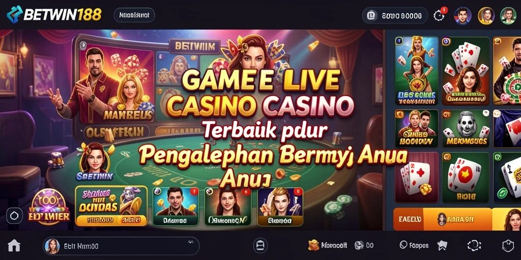 Tampilan Gameplay Live Casino BETWIN188 dengan dealer profesional.