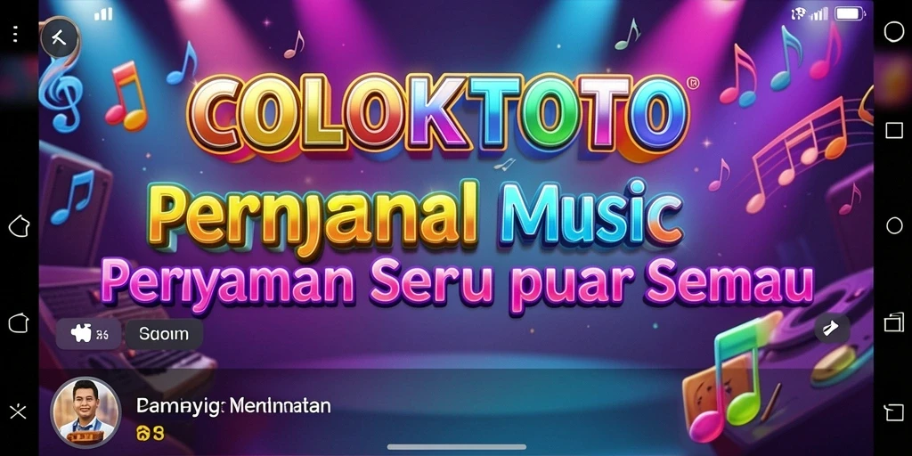 Tampilkan gameplay seru COLOKTOTO dengan berbagai lagu.