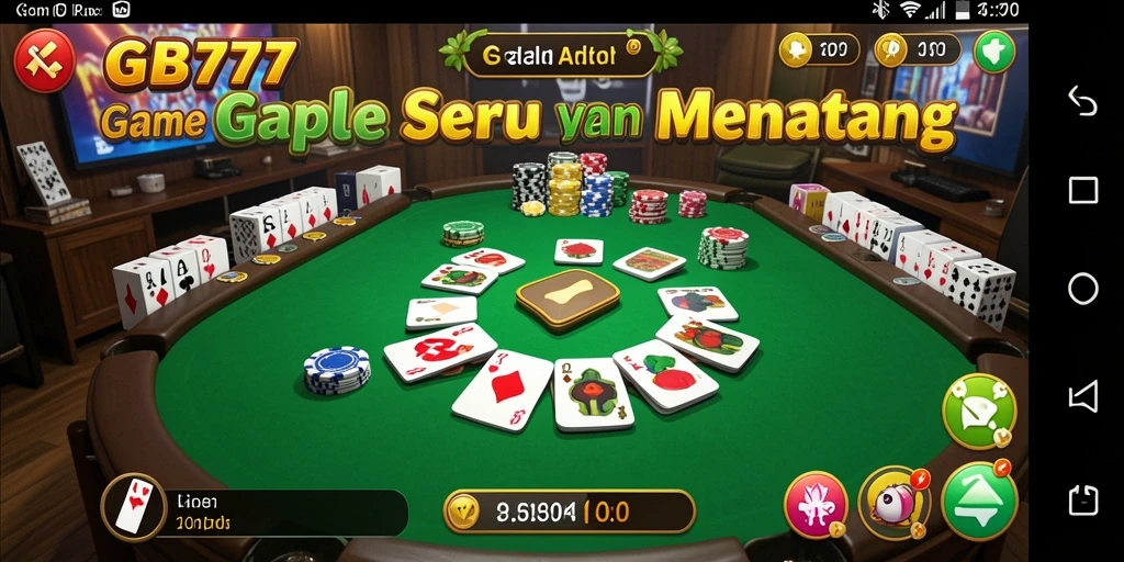 Menampilkan gameplay seru Gaple di GB777 dengan grafis menawan.