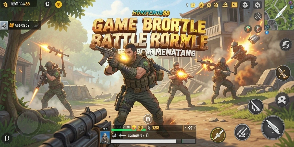 Tampilan gameplay HOKITERUS88 yang penuh aksi dan strategi.