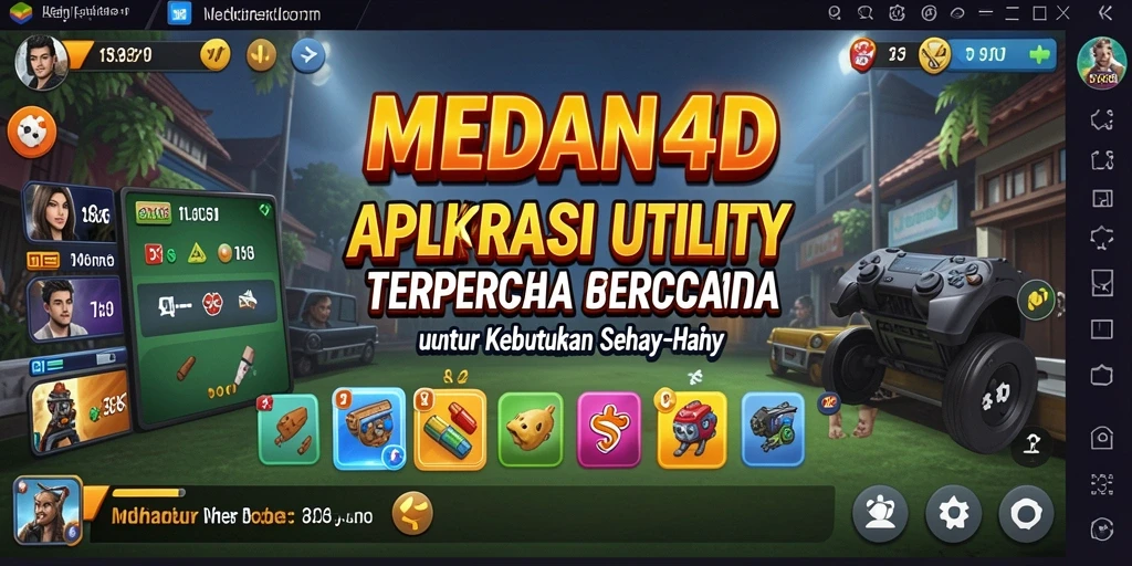 Tampilan utama MEDAN4D dengan berbagai fitur Utility yang membantu.