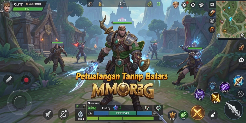 Tampilan screenshot OLX17 menampilkan aksi seru dalam dunia MMORPG.