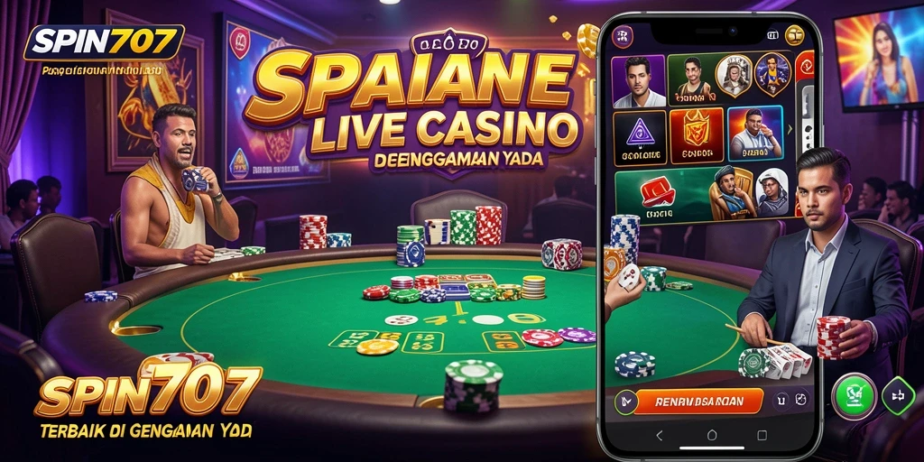 Tampilan gameplay mendebarkan di SPIN707 dengan dealer langsung.
