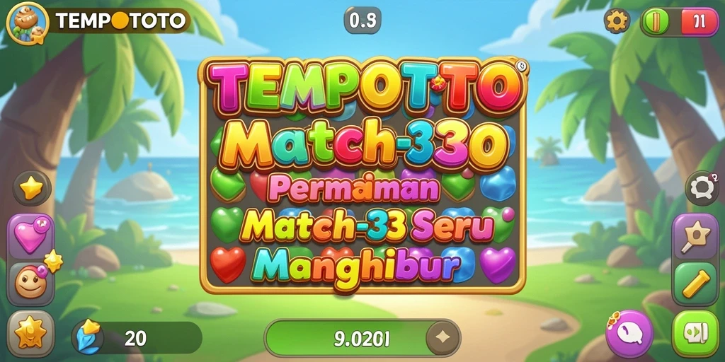 Screenshot gameplay TEMPOTOTO yang menunjukkan aksi seru Match-3.