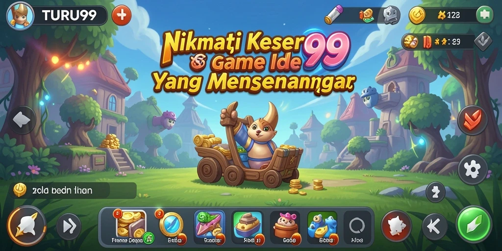 Tampilan menarik dari gameplay Idle TURU99 dengan karakter yang lucu.